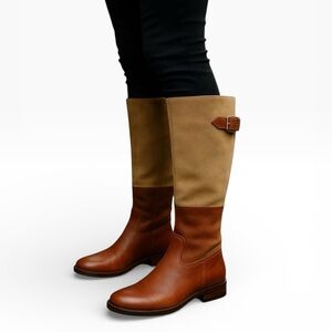 Matisse Riding Boots, Leather and Suede 2 tone brown, size 7.5